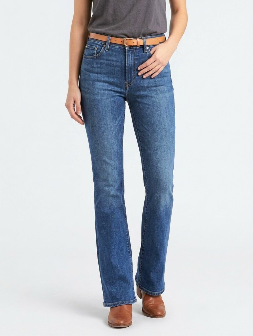 Levi's Premium 725 High Rise Bootcut Jeans 32 Medium Wash NWT